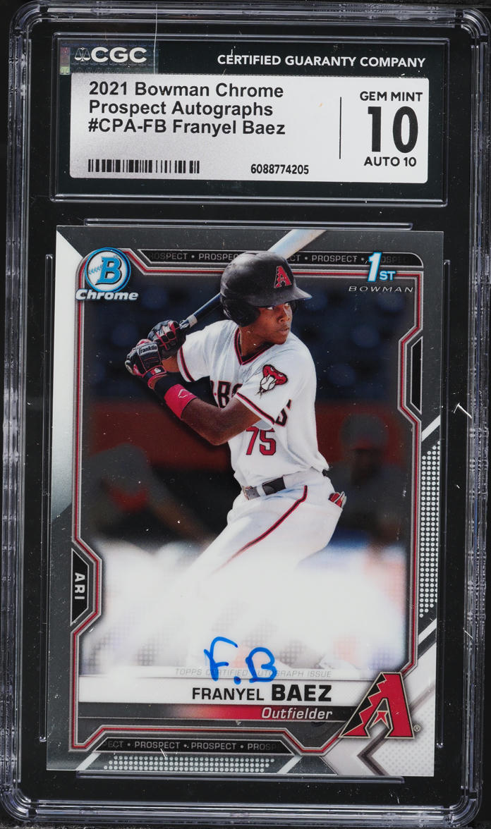 2021 Bowman Chrome Franyel Baez PROSPECT AUTO #CPA-FB CGC 10 GEM MINT