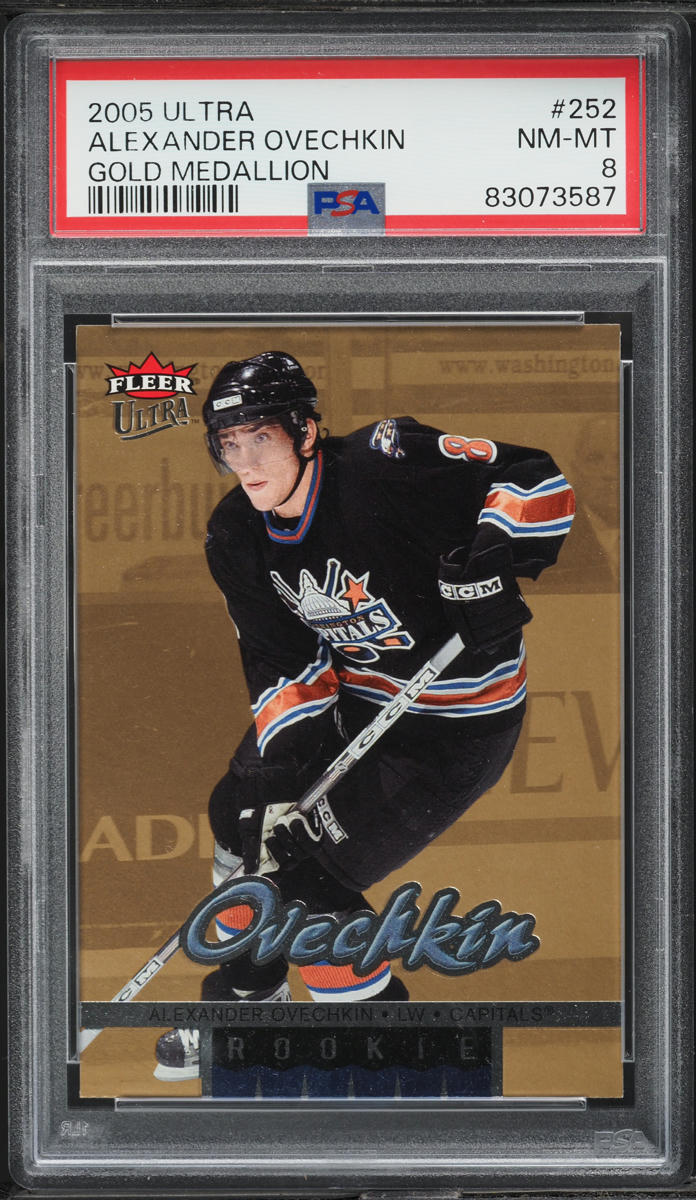 2005 Ultra Gold Medallion Alexander Ovechkin ROOKIE #252 PSA 8 NM-MT