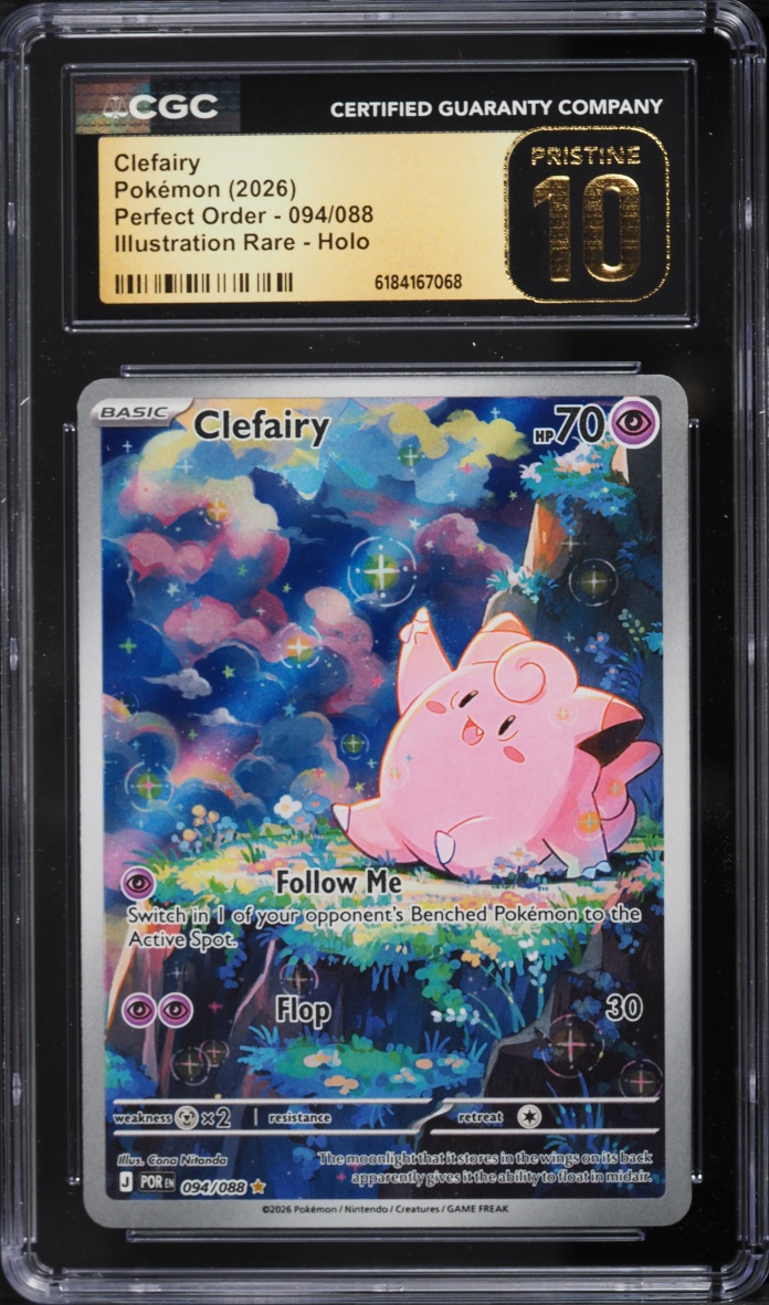 2026 Pokemon Mega Evolution Perfect Order IR Clefairy #94 CGC 10 PRISTINE
