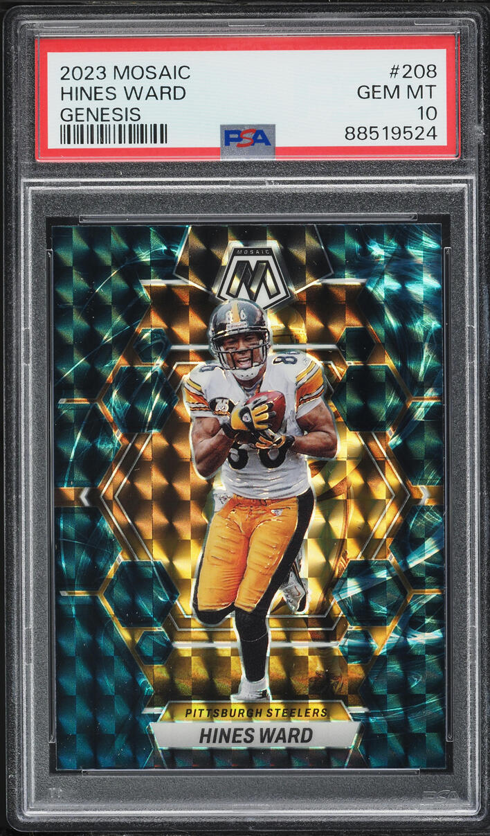 2023 Panini Mosaic Genesis Hines Ward #208 PSA 10 GEM MINT