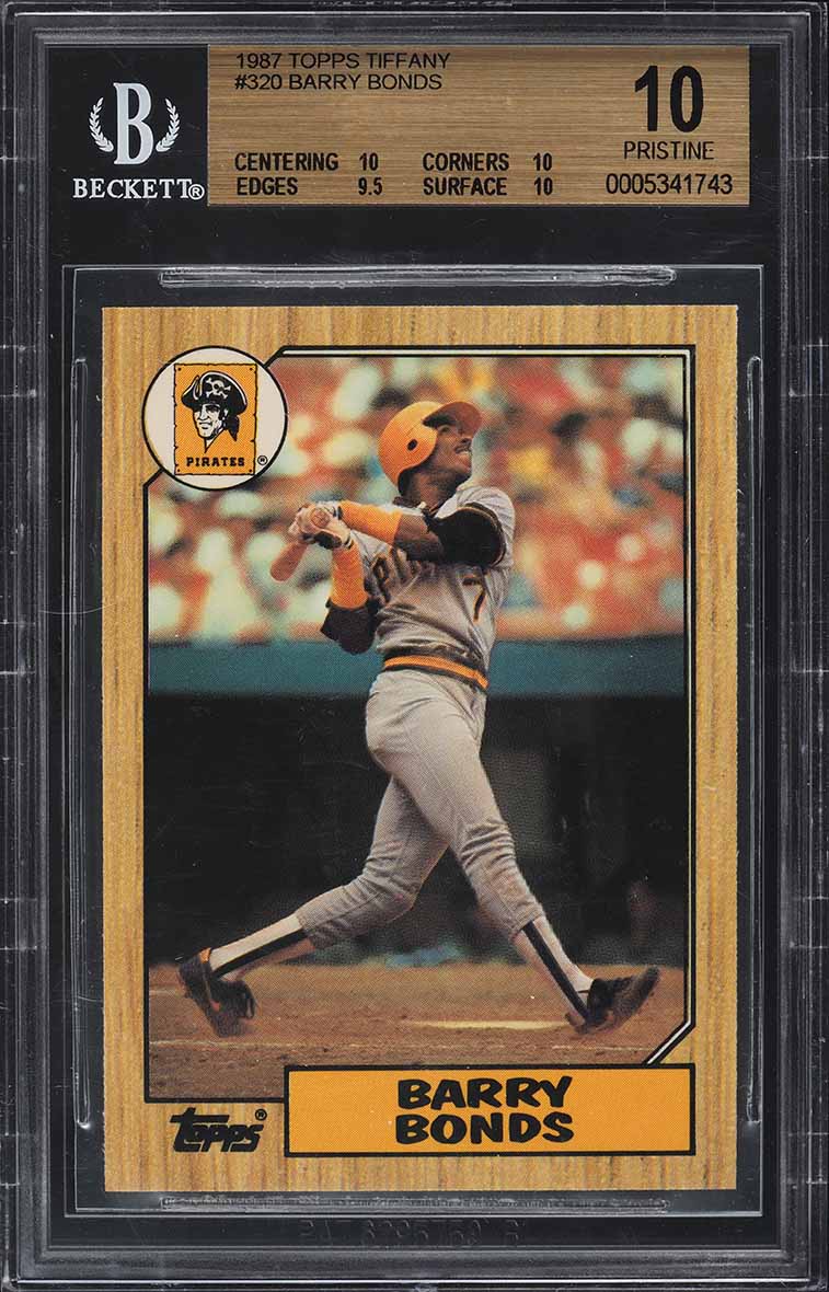 1987 Topps Tiffany Barry Bonds ROOKIE #320 BGS 10 PRISTINE