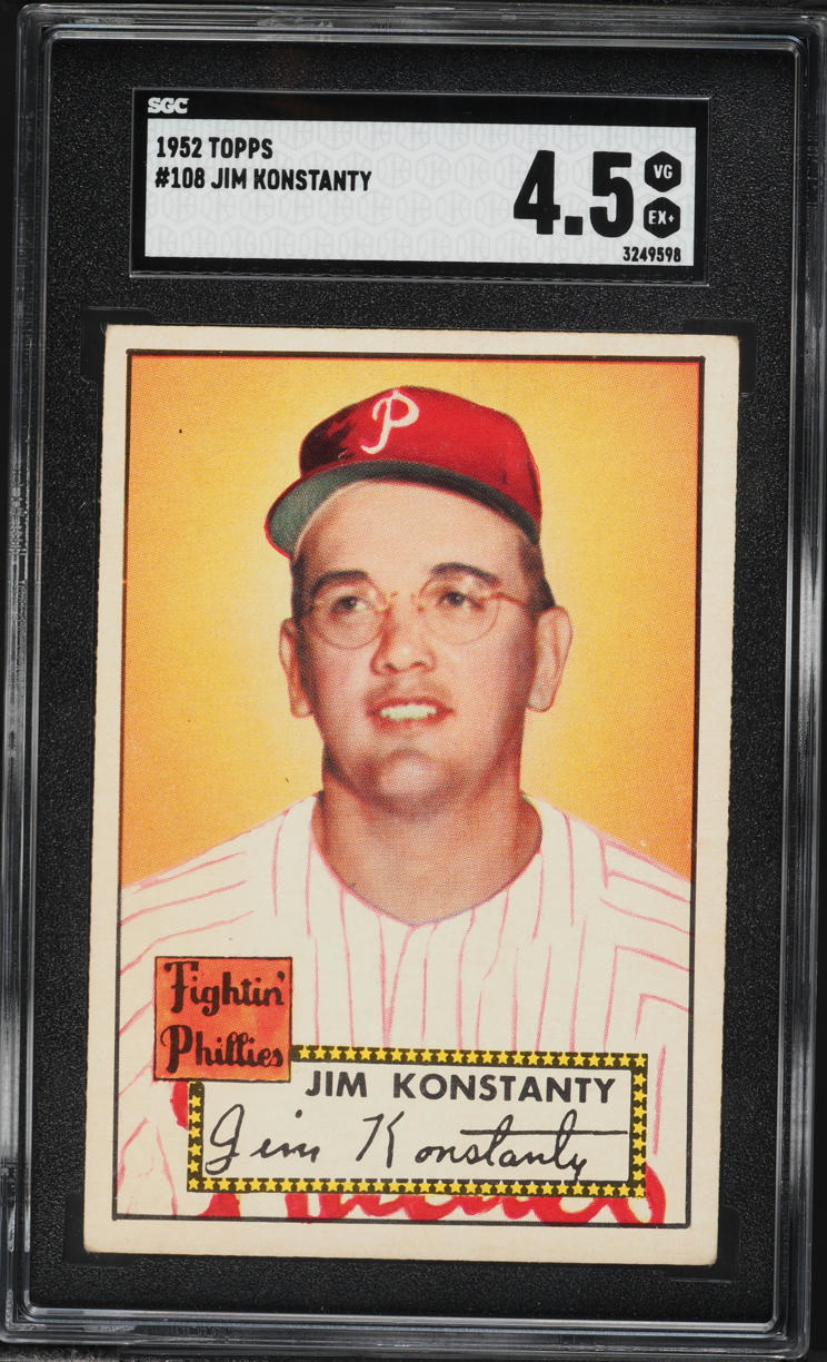 1952 Topps Jim Konstanty #108 SGC 4.5 VGEX+