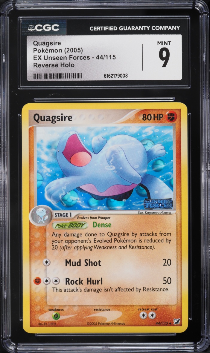 2005 Pokemon EX Unseen Forces Reverse Holo Quagsire #44 CGC 9 MINT
