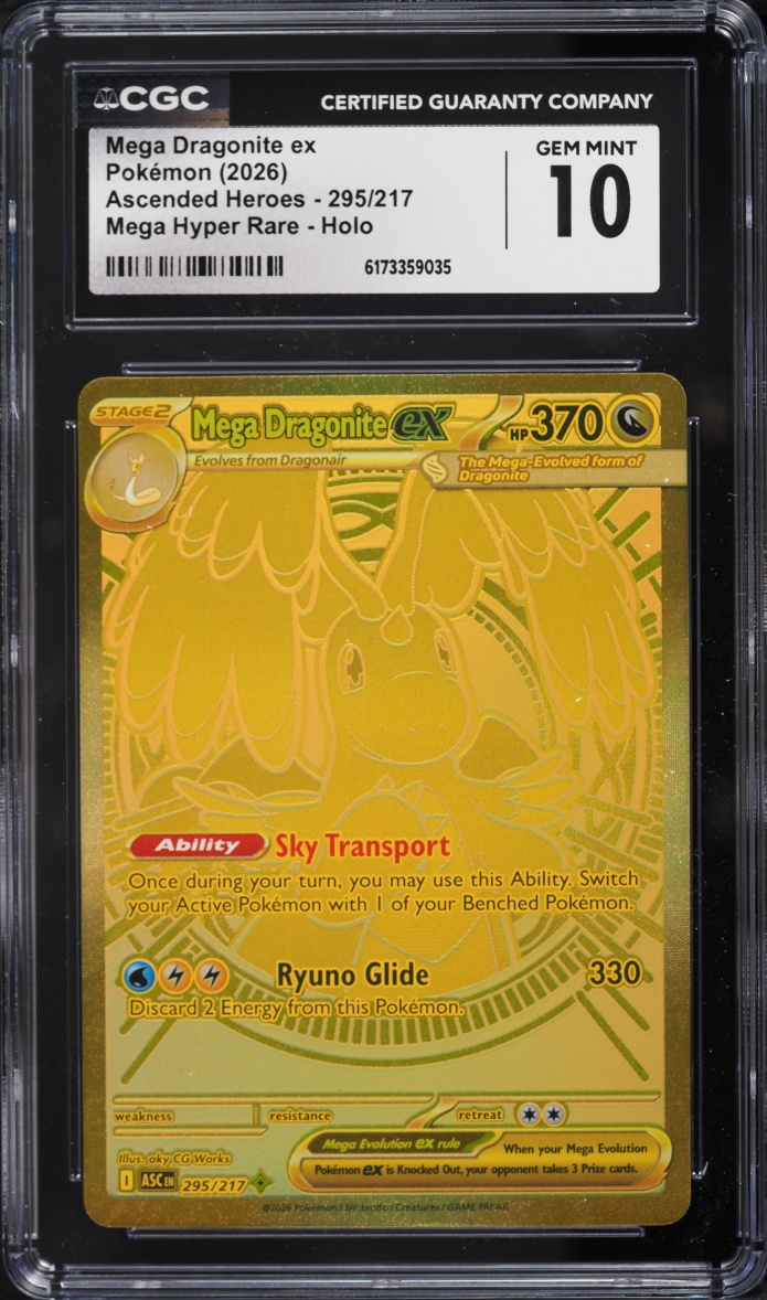 2026 Pokemon Mega Evolution Ascended Heroes MHR Mega Dragonite EX #295 CGC 10 GEM MINT