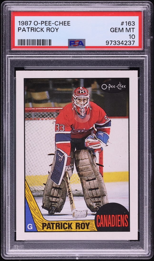 1987 O-Pee-Chee Hockey Patrick Roy #163 PSA 10 GEM MINT