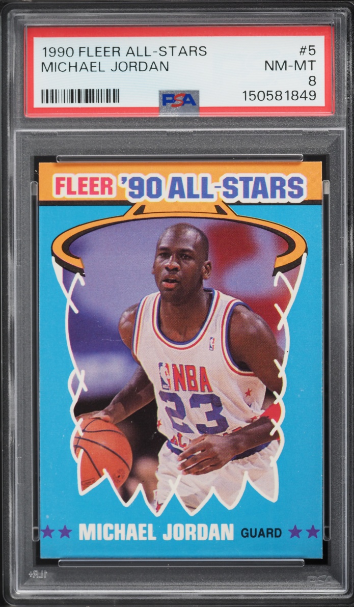 1990 Fleer All-Stars Michael Jordan #5 PSA 8 NM-MT