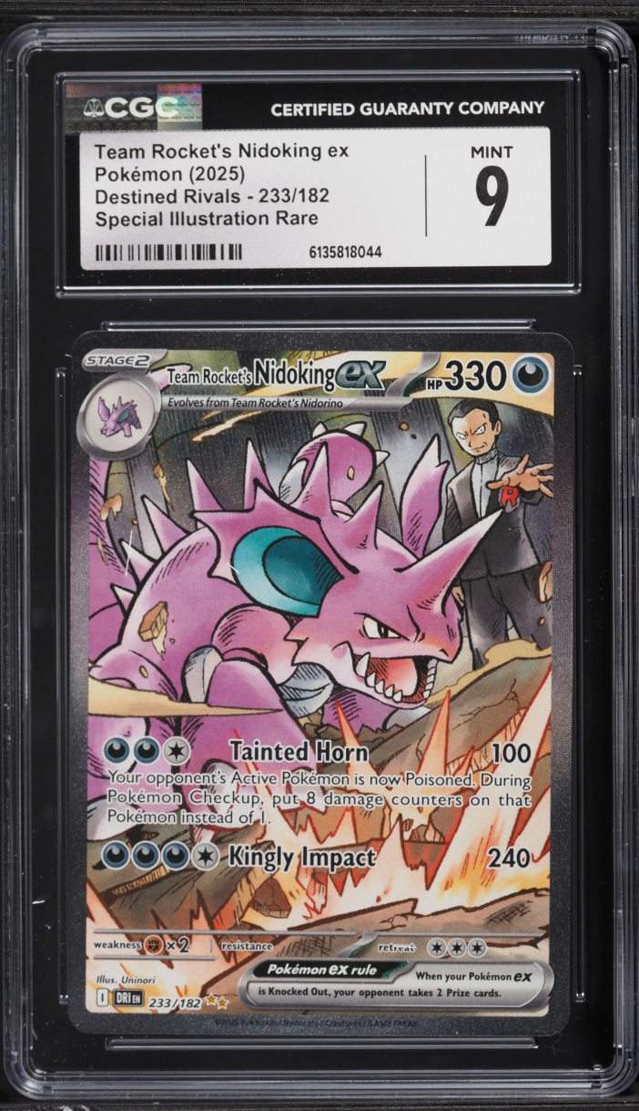 2025 Pokemon Scarlet & Violet Destined Rivals SIR Team Rocket's Nidoking ex #233 CGC 9 MINT