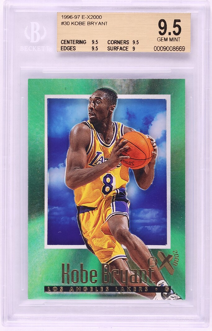 1996 Skybox E-X2000 Kobe Bryant ROOKIE #30 BGS 9.5 GEM MINT
