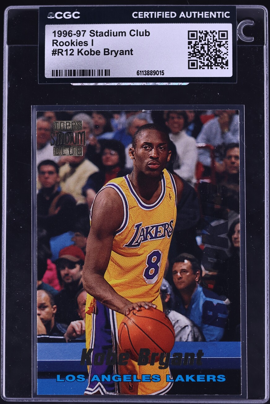 1996 Stadium Club Basketball Kobe Bryant ROOKIE #R12 CGC AUTH