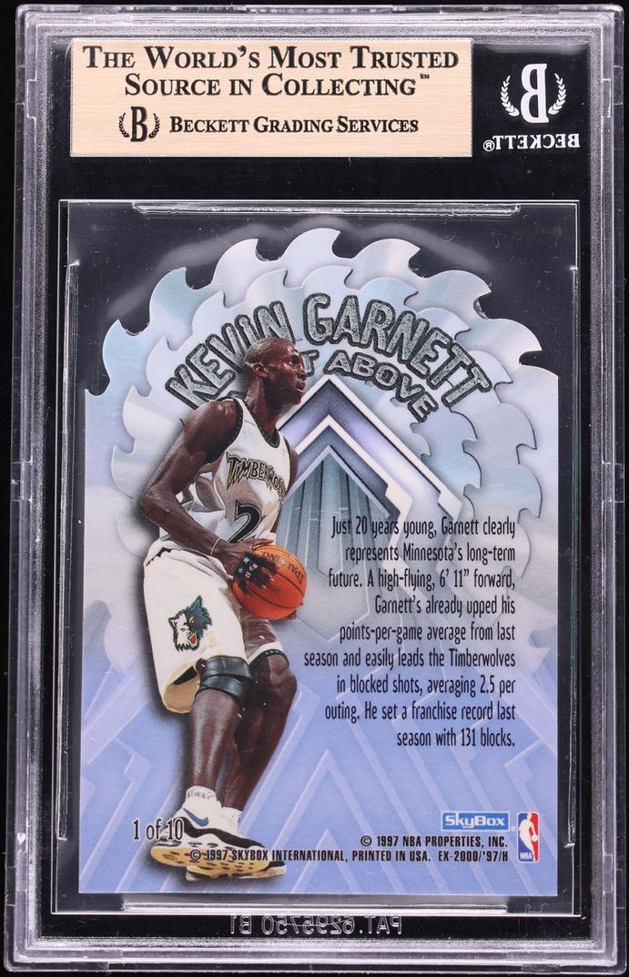1996 Skybox E-X2000 A Cut Above Die-Cut Kevin Garnett #1 BGS 9.5 GEM MINT
