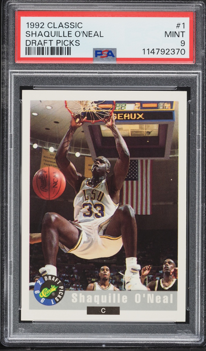 1992 Classic Draft Picks Shaquille O'Neal ROOKIE #1 PSA 9 MINT