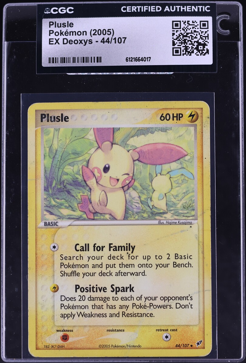 2005 Pokemon EX Deoxys Plusle #44 CGC AUTH