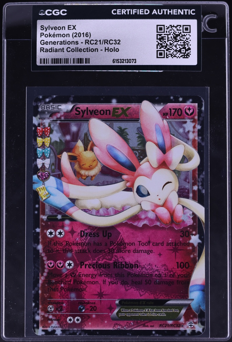 2016 Pokemon XY Generations Radiant Collection Holo Sylveon EX #RC21 CGC AUTH
