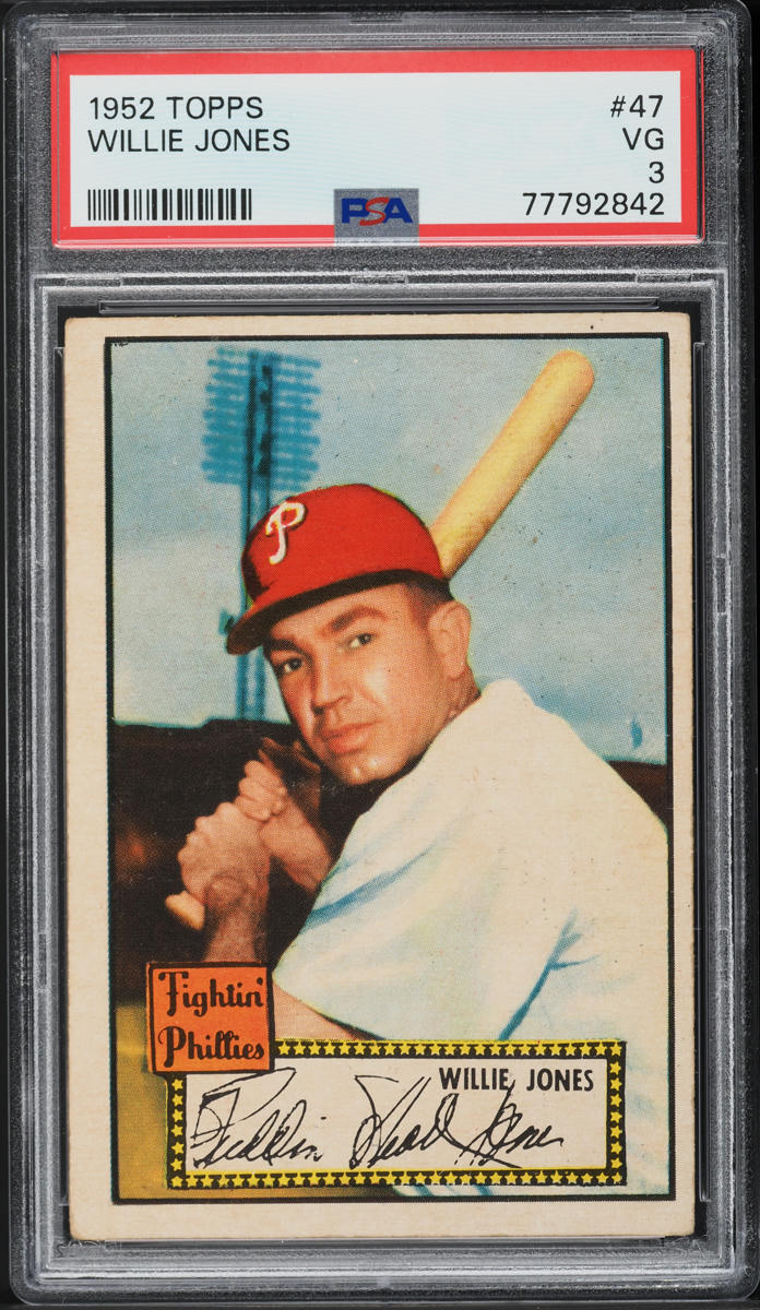 1952 Topps Willie Jones #47 PSA 3 VG