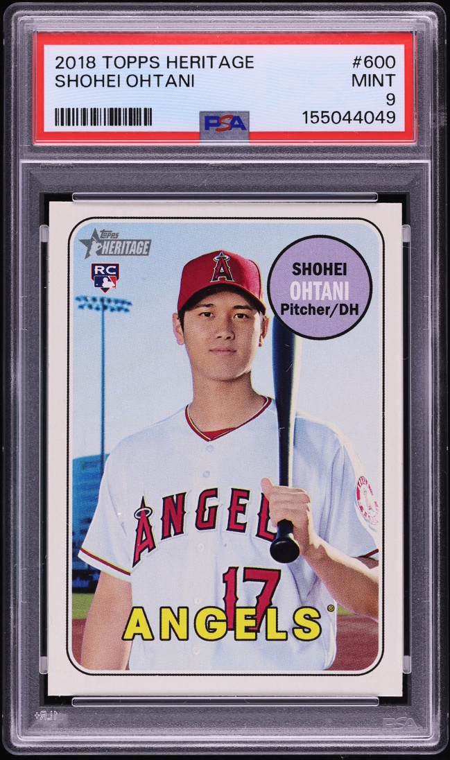 2018 Topps Heritage Shohei Ohtani ROOKIE #600 PSA 9 MINT