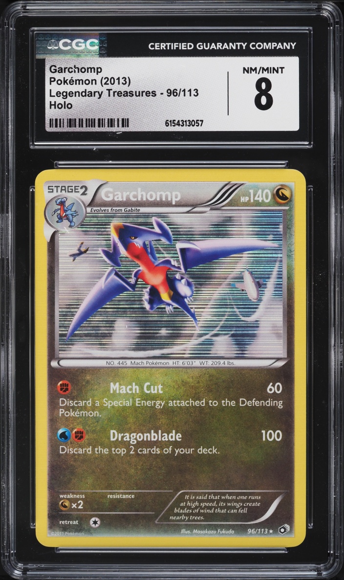 2013 Pokemon Black & White Legendary Treasures Holo Garchomp #96 CGC 8 NM-MT