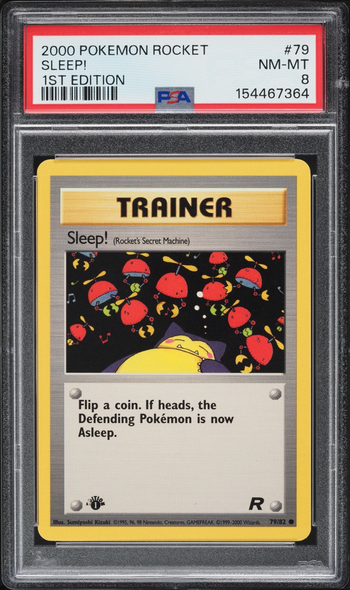 2000 Pokemon Team Rocket 1st Edition Sleep! #79 PSA 8 NM-MT