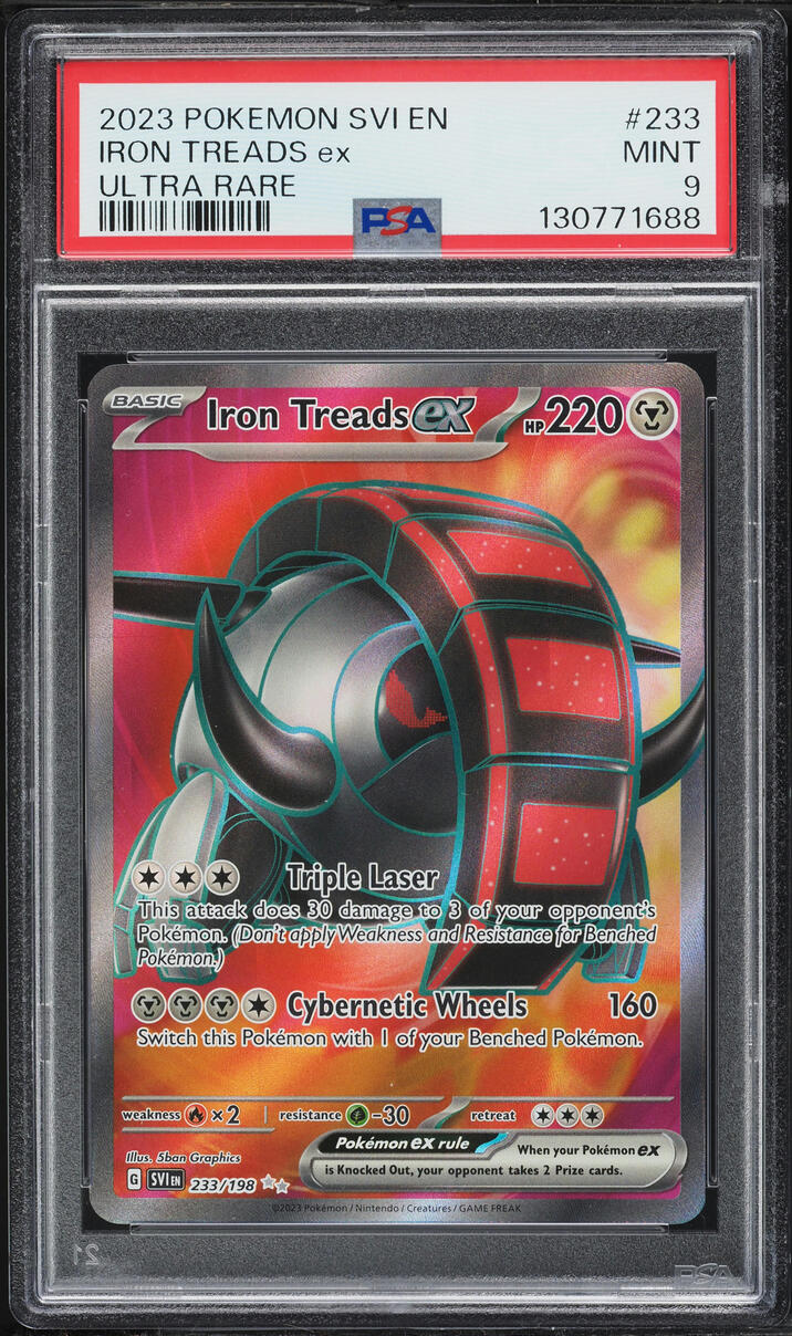 2023 Pokemon Scarlet & Violet Full Art Iron Treads EX #233 PSA 9 MINT