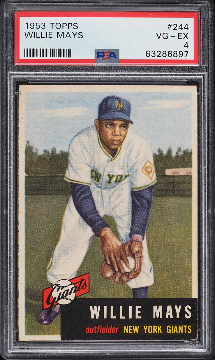 1953 Topps Willie Mays SHORT PRINT #244 PSA 4 VGEX