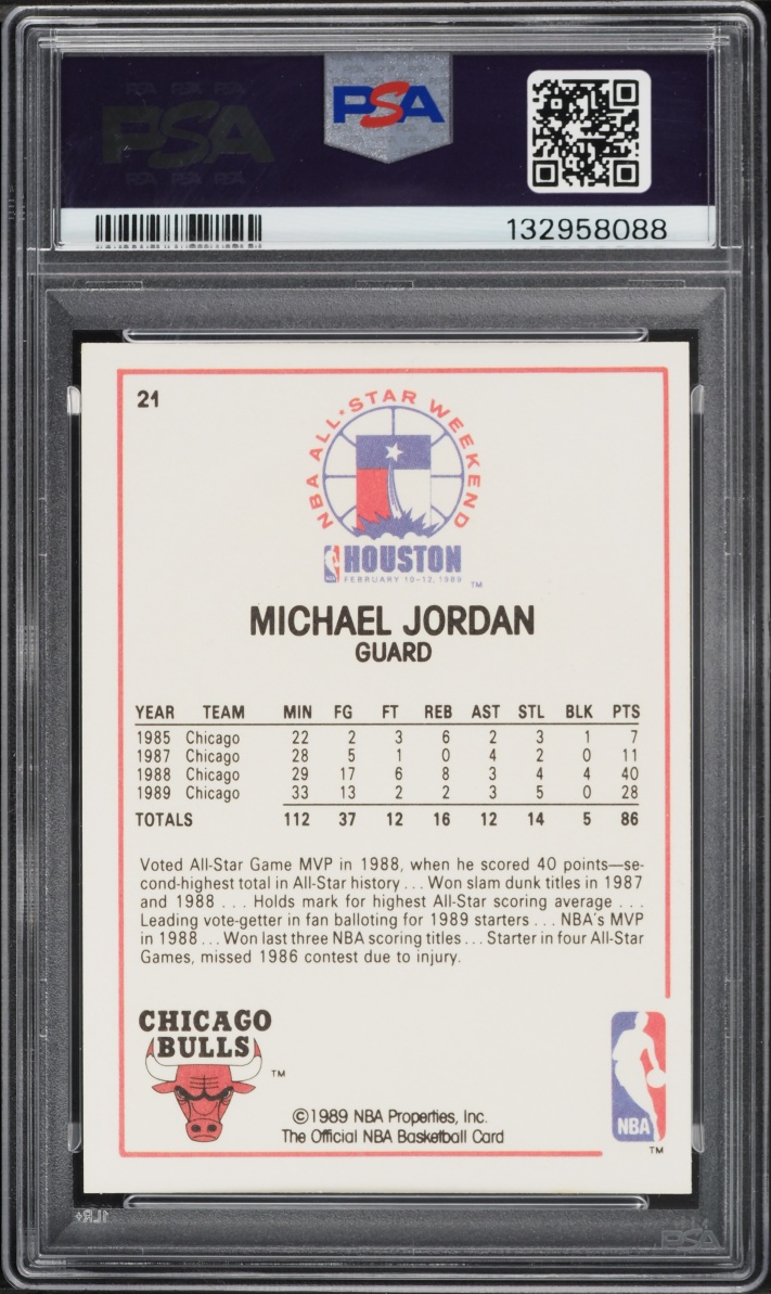 1989 Hoops All-Star Michael Jordan #21 PSA 10 GEM MINT
