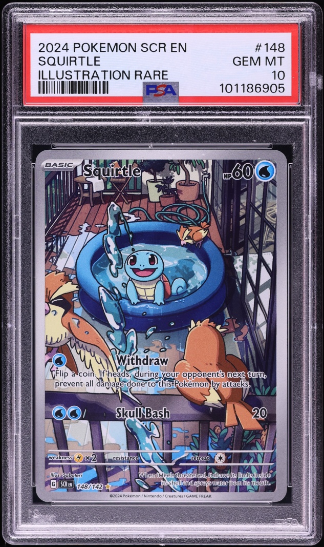 2024 Pokemon Scarlet & Violet Stellar Crown IR Squirtle #148 PSA 10 GEM MINT