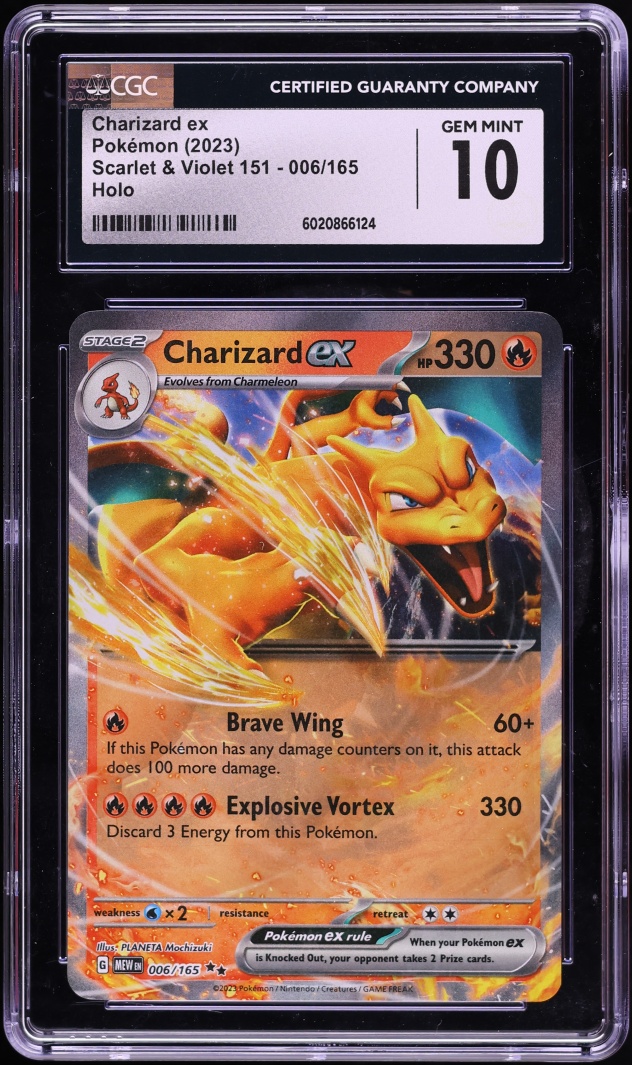 2023 Pokemon Scarlet & Violet 151 Holo Charizard EX #6 CGC 10 GEM MINT