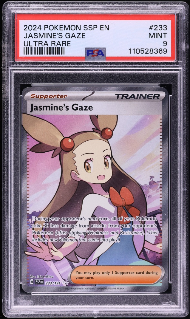 2024 Pokemon Scarlet & Violet Surging Sparks Full Art Jasmine's Gaze #233 PSA 9 MINT