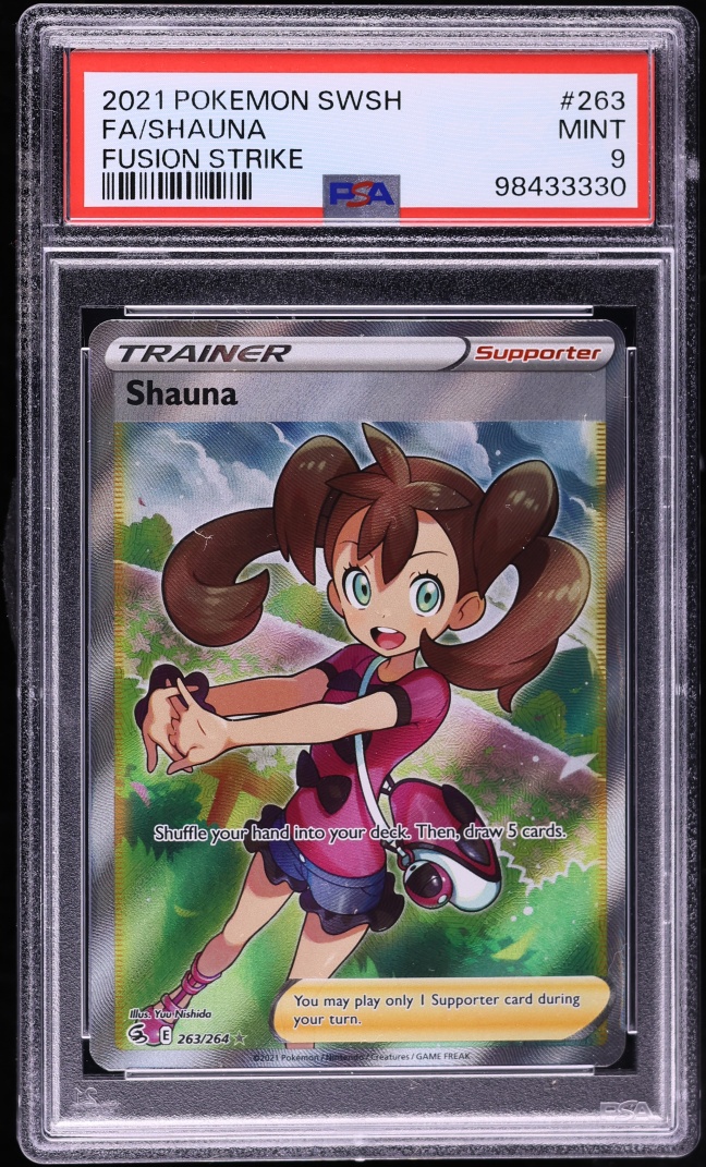 2021 Pokemon Sword & Shield Fusion Strike Full Art Shauna #263 PSA 9 MINT