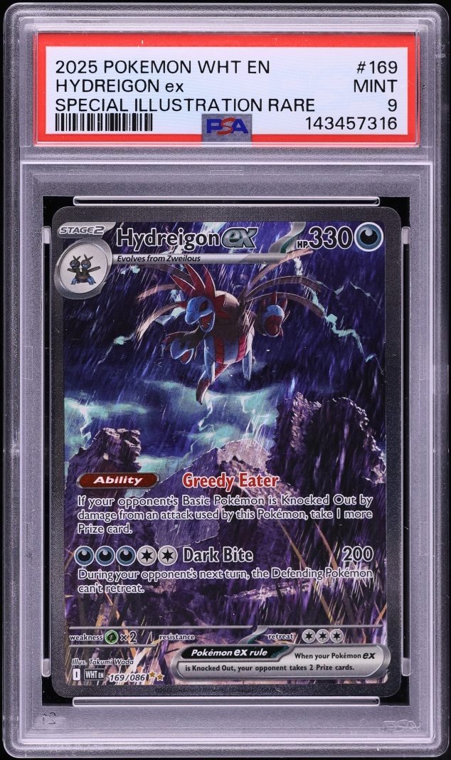 2025 Pokemon Scarlet & Violet White Flare SIR Hydreigon ex #169 PSA 9 MINT