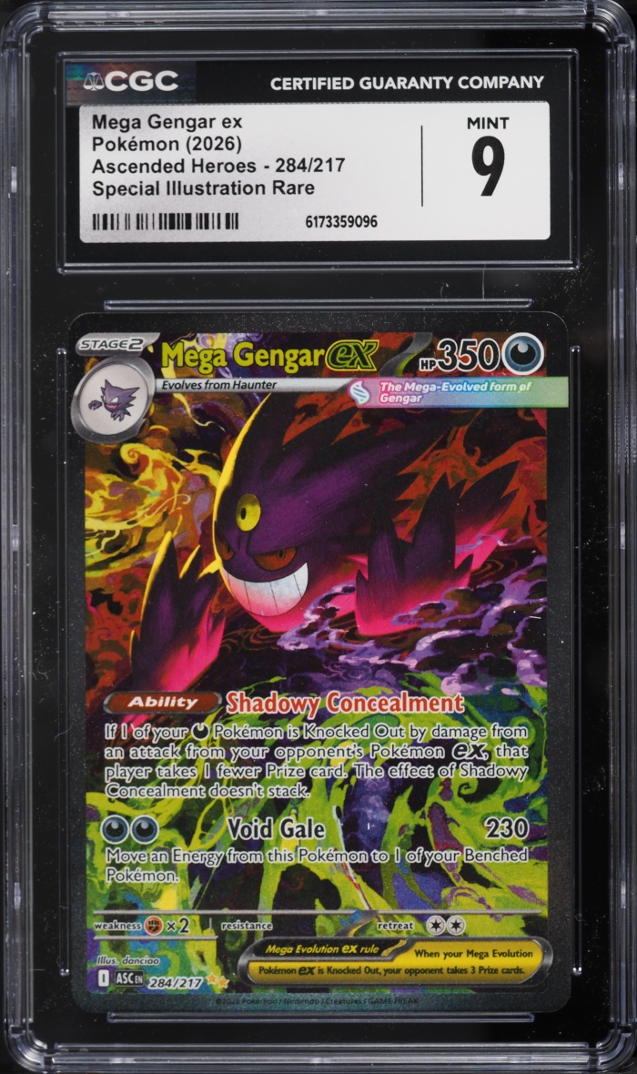 2026 Pokemon Mega Evolution Ascended Heroes SIR Mega Gengar EX #284 CGC 9 MINT