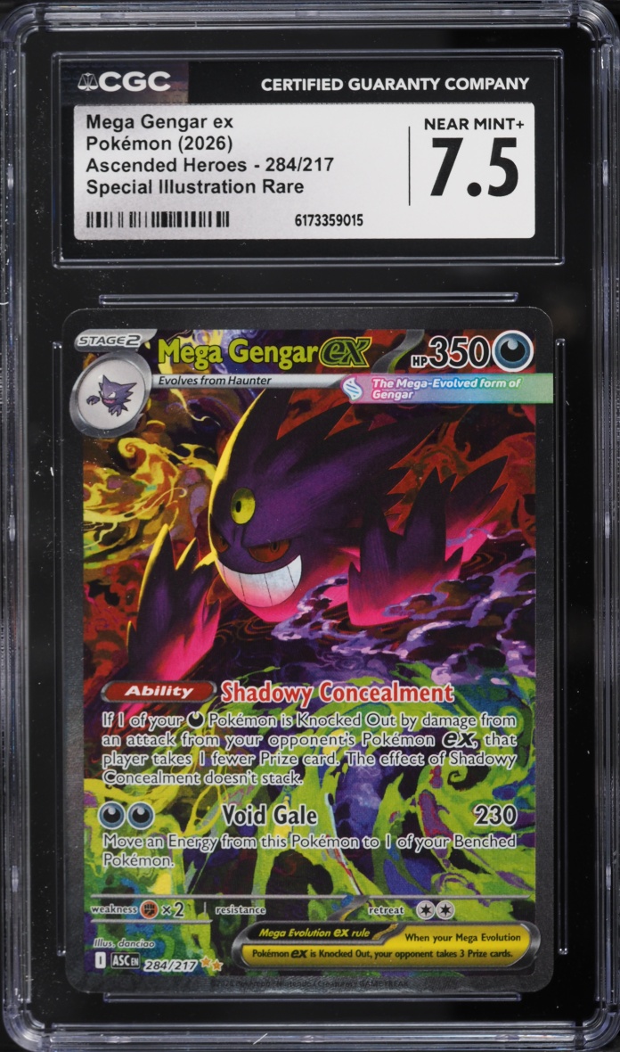 2026 Pokemon Mega Evolution Ascended Heroes SIR Mega Gengar EX #284 CGC 7.5 NRMT+