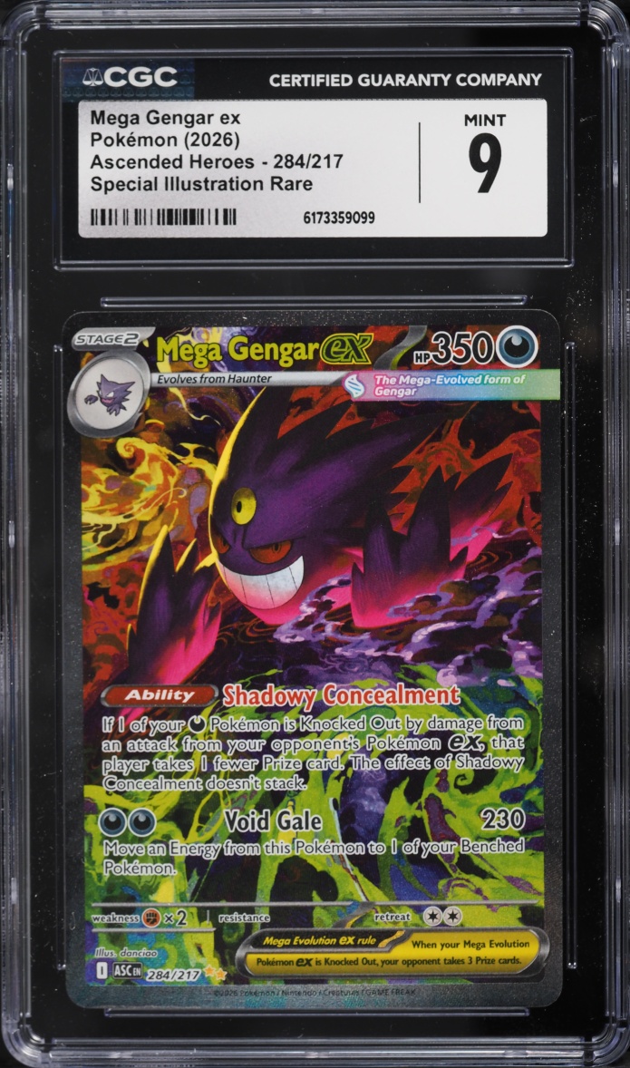 2026 Pokemon Mega Evolution Ascended Heroes SIR Mega Gengar EX #284 CGC 9 MINT