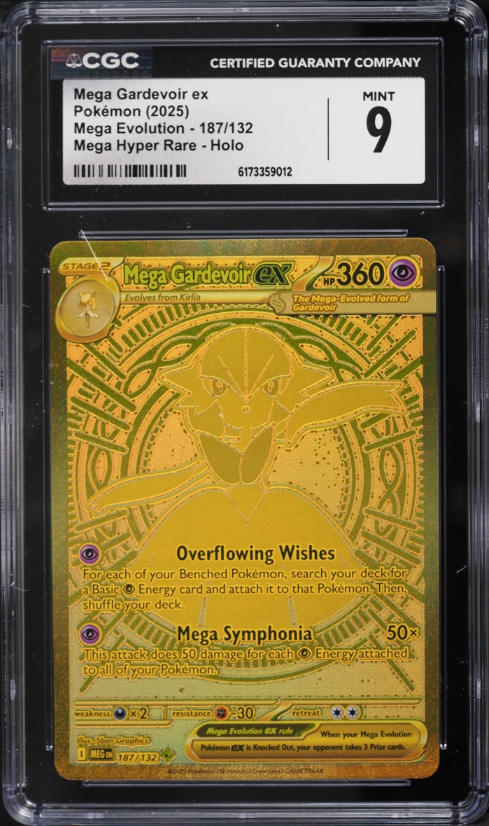 2025 Pokemon Mega Evolution MHR Mega Gardevoir EX #187 CGC 9 MINT