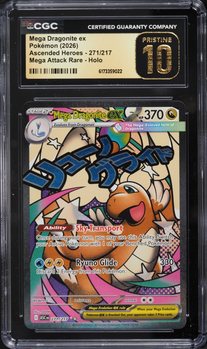 2026 Pokemon Mega Evolution Ascended Heroes MA Mega Dragonite EX #271 CGC 10 PRISTINE