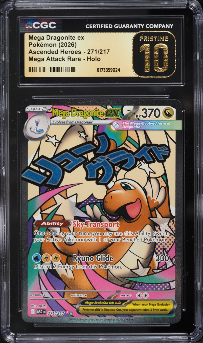 2026 Pokemon Mega Evolution Ascended Heroes MA Mega Dragonite EX #271 CGC 10 PRISTINE