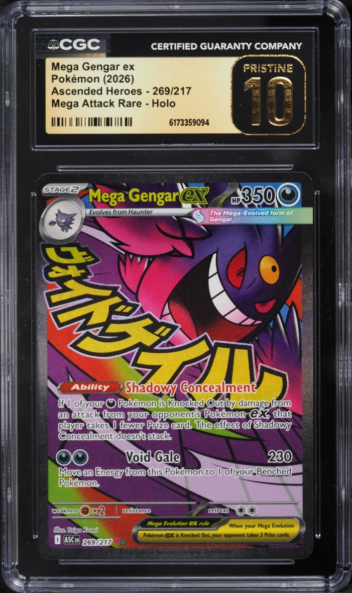 2026 Pokemon Mega Evolution Ascended Heroes MA Mega Gengar EX #269 CGC 10 PRISTINE