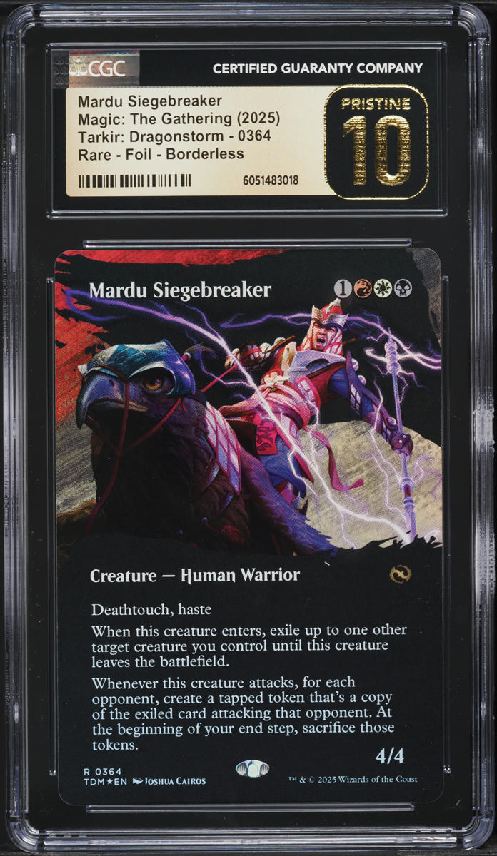 2025 Magic The Gathering Tarkir Dragonstorm Borderless Mardu Siegebreaker CGC 10