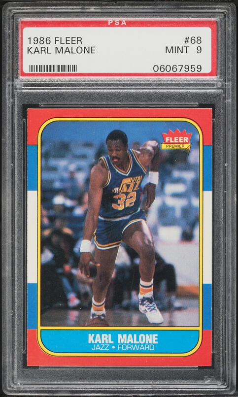 1988 Basket 16 Las Estrellas De La NBA Karl Malone #39 PSA 7 NRMT
