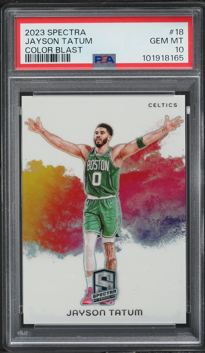 2023 Panini Spectra Color Blast Jayson Tatum #18 PSA 10 GEM MINT