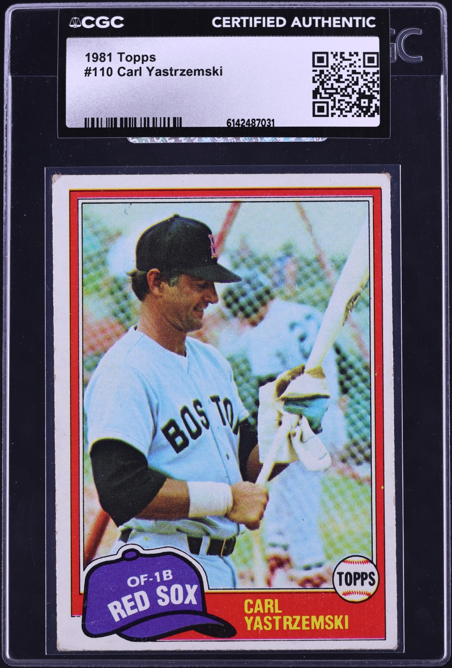 1981 Topps Carl Yastrzemski #110 CGC AUTH
