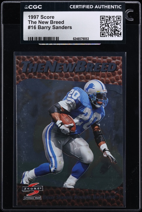 1997 Score The New Breed Barry Sanders #16 CGC AUTH