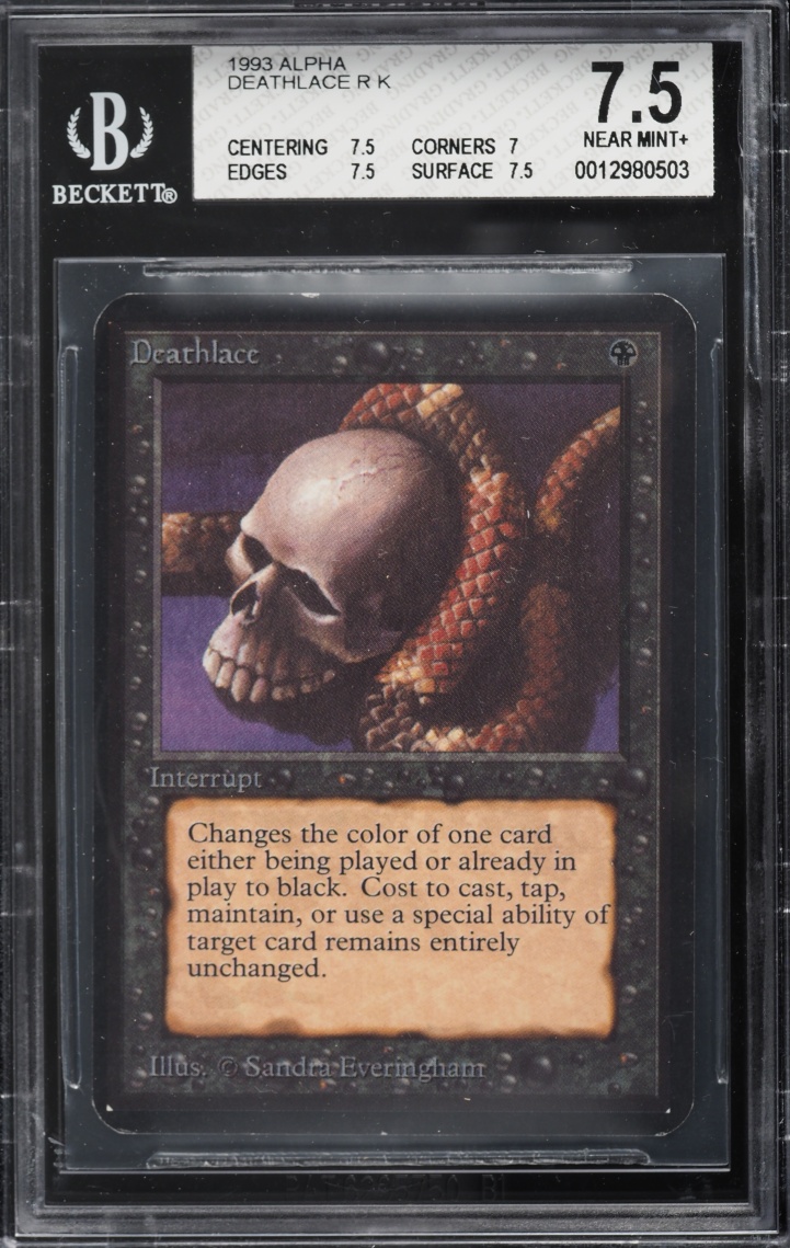 1993 Magic The Gathering MTG Alpha Deathlace BGS 7.5 NRMT+