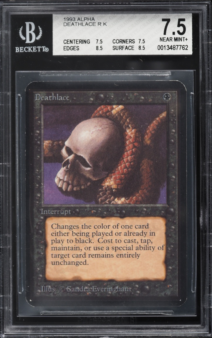 1993 Magic The Gathering MTG Alpha Deathlace BGS 7.5 NRMT+