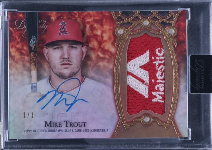 2022 Topps Dynasty Gold Mike Trout PATCH AUTO 1/1 #DAP-MT4 MBA AUTH - Photo 1