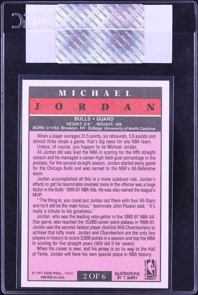 1991 Fleer Pro-Visions Michael Jordan #2 CGC AUTH