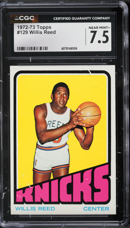 1972 Topps Basketball Willis Reed #129 CSG 6 EXMT on Fanatics Collect
