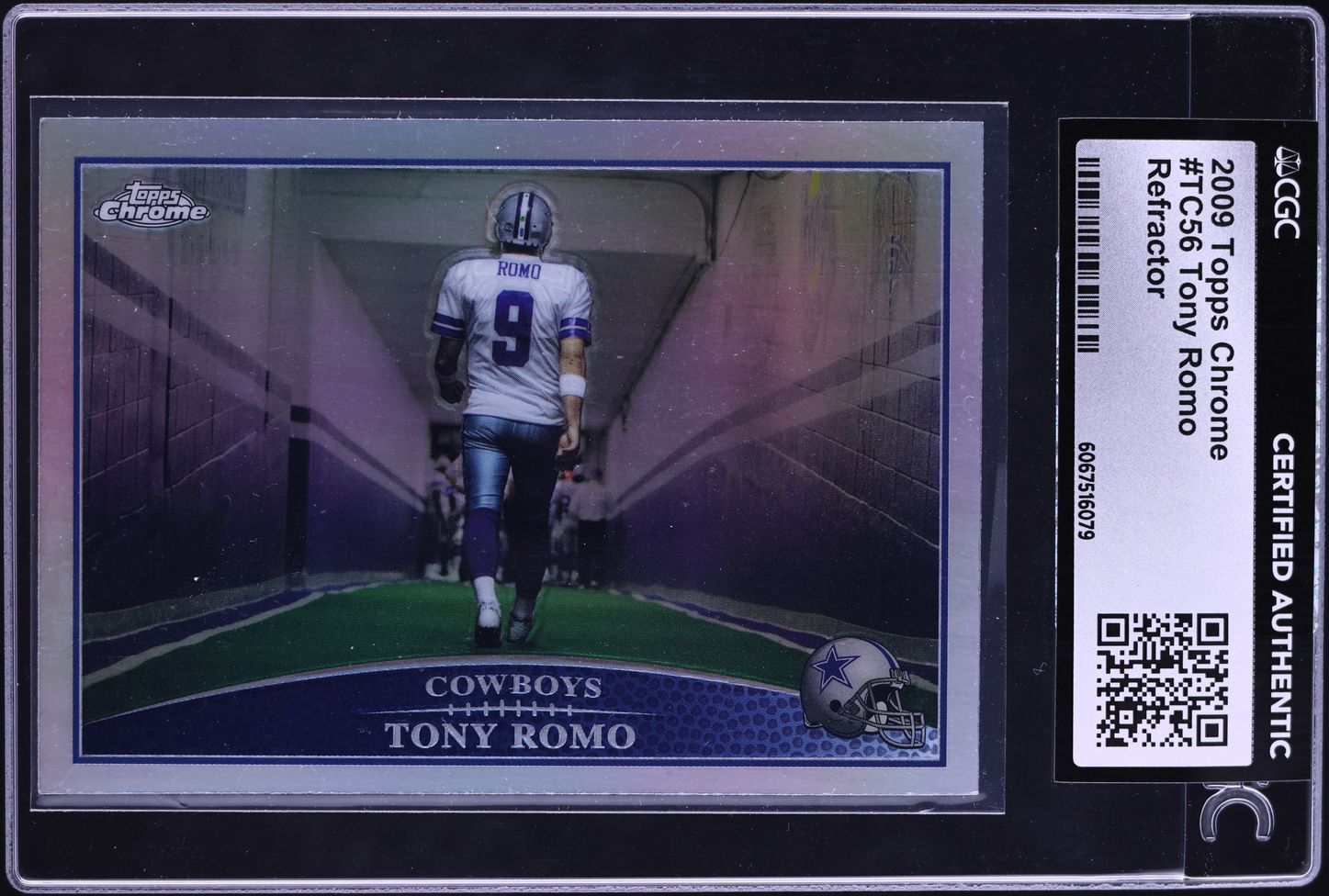2009 Topps Chrome Refractor Tony Romo #TC56 CGC AUTH
