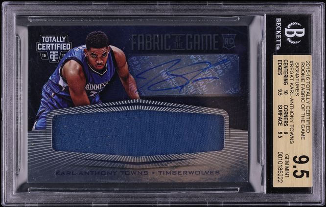 2015 Panini Flawless Premium Ink Ruby Karl-Anthony Towns ROOKIE