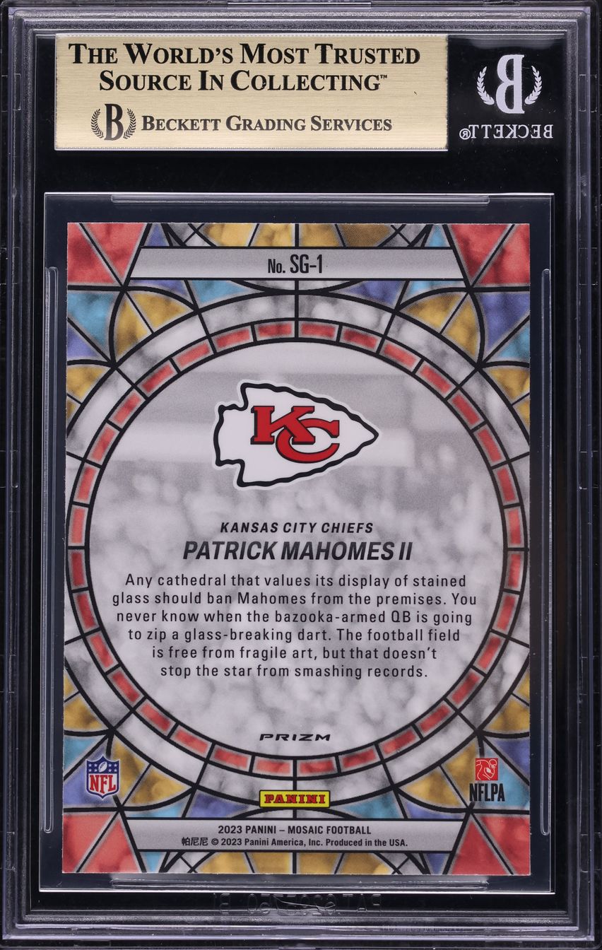 2023 Panini Mosaic Stained Glass Patrick Mahomes II #SG-1 BGS 9.5 GEM MINT