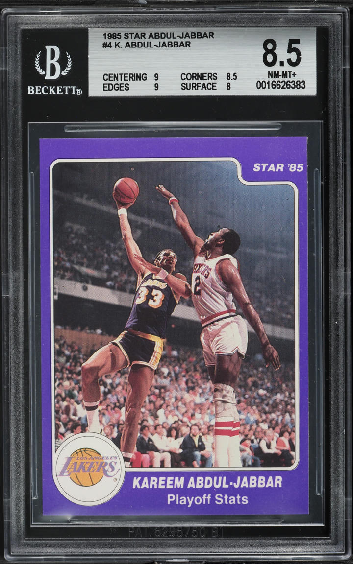 1985 Star Basketball Kareem Abdul-Jabbar #4 BGS 8.5 NM-MT+